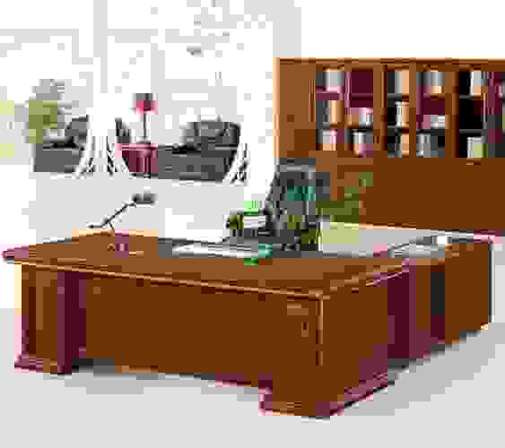 佛山办公家具 大班台 职员办公桌 红木老板台 高档转角电脑.