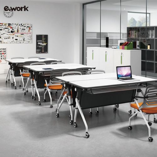 ework移动培训桌会议桌折叠桌子简约现代办公家具培训台长条桌椅